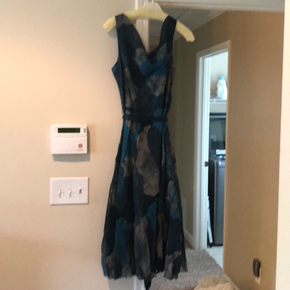 Floral teal dress